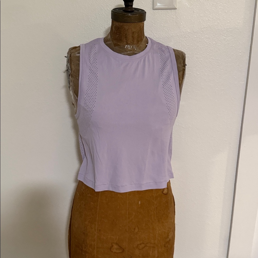 NWT VICTORIA'S SECRET PINK SEAMLESS DRAPEY MUSCLE TANK PURPLE SIZE XS